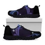 Dark Libra Zodiac Sign Print Black Sneakers