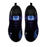 Dark Libra Zodiac Sign Print Black Sneakers