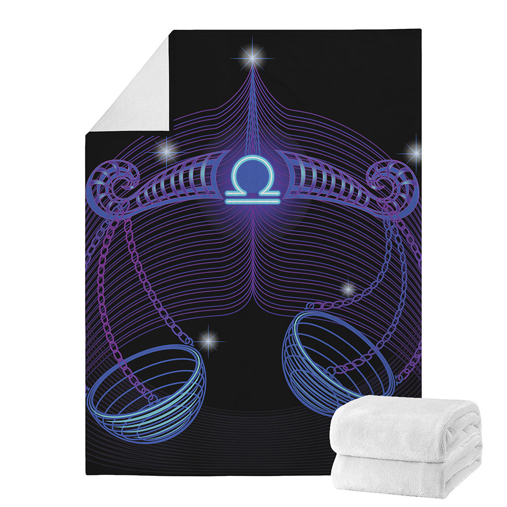 Dark Libra Zodiac Sign Print Blanket