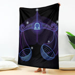 Dark Libra Zodiac Sign Print Blanket