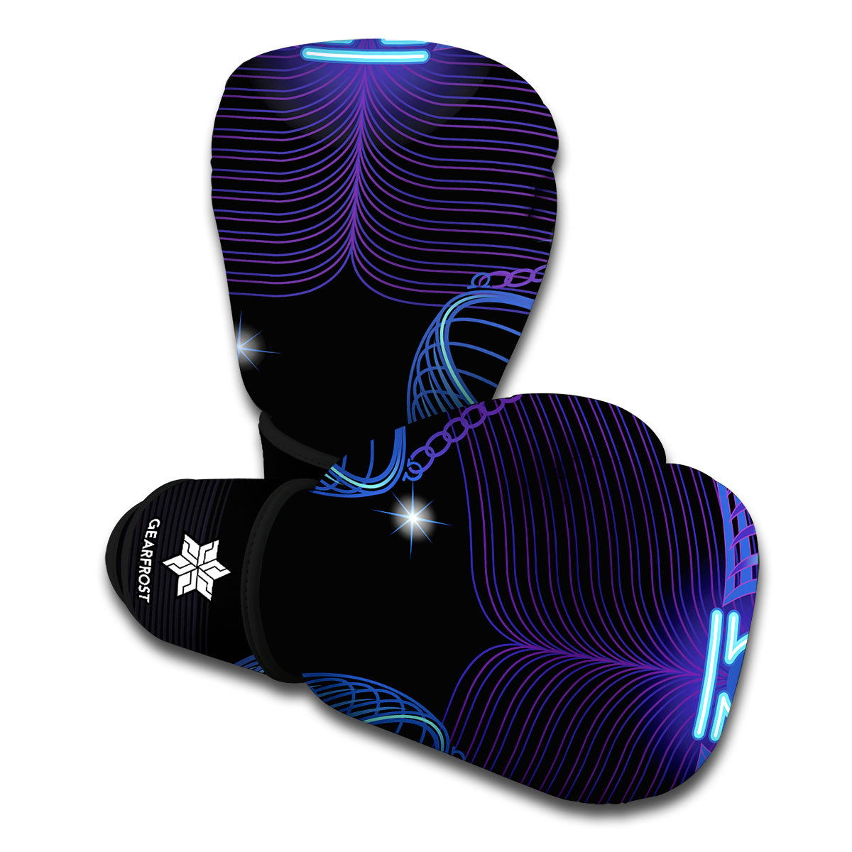 Dark Libra Zodiac Sign Print Boxing Gloves