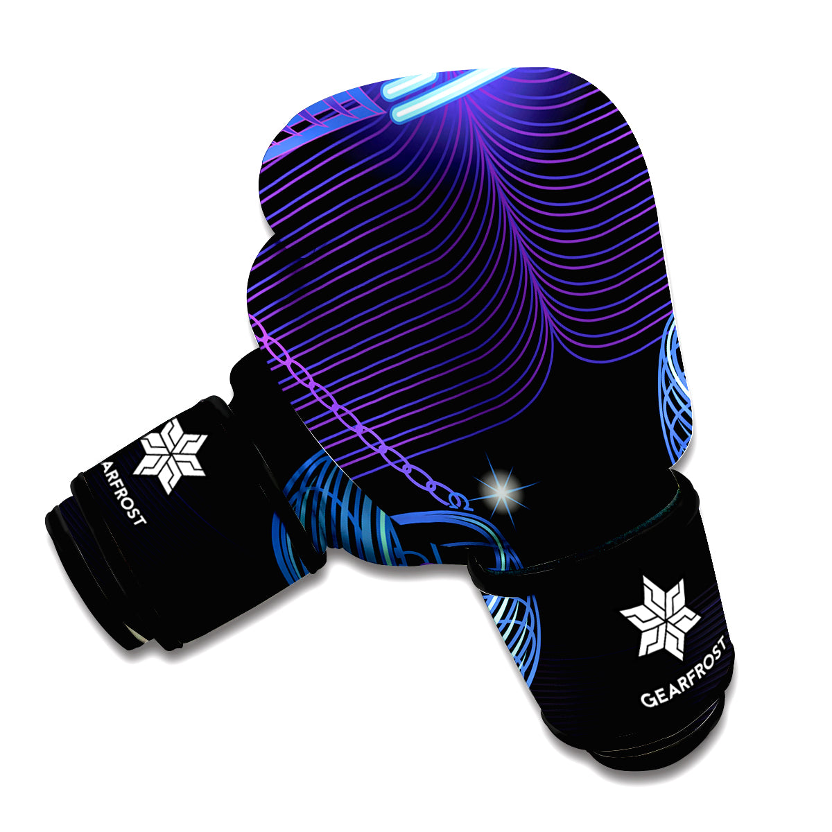 Dark Libra Zodiac Sign Print Boxing Gloves