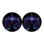 Dark Libra Zodiac Sign Print Car Coasters
