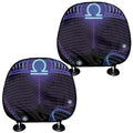 Dark Libra Zodiac Sign Print Car Headrest Covers