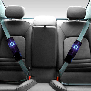 Dark Libra Zodiac Sign Print Car Seat Belt Covers