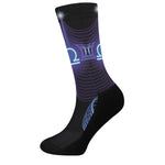 Dark Libra Zodiac Sign Print Crew Socks