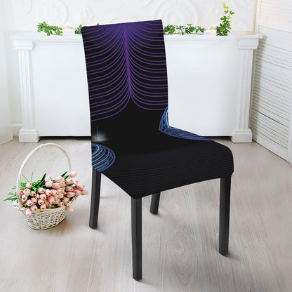 Dark Libra Zodiac Sign Print Dining Chair Slipcover