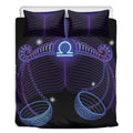 Dark Libra Zodiac Sign Print Duvet Cover Bedding Set