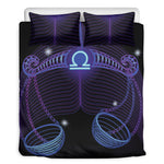 Dark Libra Zodiac Sign Print Duvet Cover Bedding Set