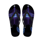 Dark Libra Zodiac Sign Print Flip Flops
