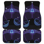 Dark Libra Zodiac Sign Print Front and Back Car Floor Mats