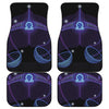 Dark Libra Zodiac Sign Print Front and Back Car Floor Mats