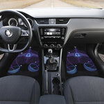 Dark Libra Zodiac Sign Print Front and Back Car Floor Mats