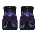 Dark Libra Zodiac Sign Print Front Car Floor Mats