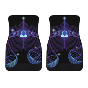 Dark Libra Zodiac Sign Print Front Car Floor Mats