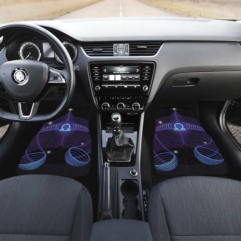 Dark Libra Zodiac Sign Print Front Car Floor Mats