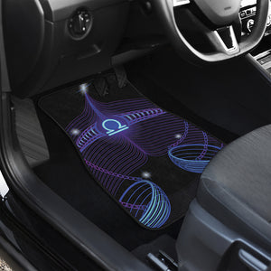 Dark Libra Zodiac Sign Print Front Car Floor Mats