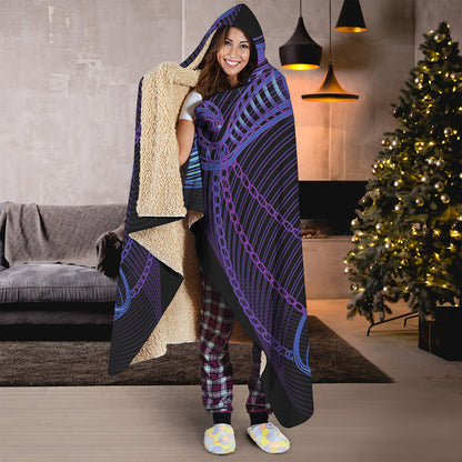 Dark Libra Zodiac Sign Print Hooded Blanket