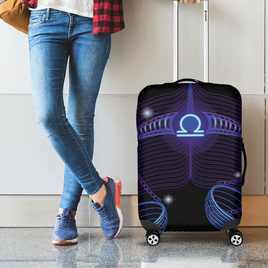 Dark Libra Zodiac Sign Print Luggage Cover
