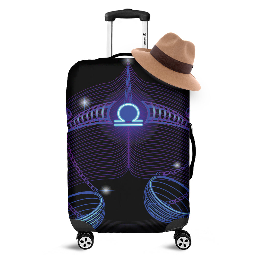 Dark Libra Zodiac Sign Print Luggage Cover