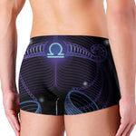 Dark Libra Zodiac Sign Print Men's Boxer Briefs