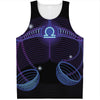 Dark Libra Zodiac Sign Print Men's Tank Top