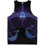 Dark Libra Zodiac Sign Print Men's Tank Top