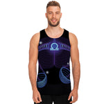 Dark Libra Zodiac Sign Print Men's Tank Top