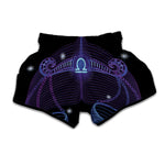 Dark Libra Zodiac Sign Print Muay Thai Boxing Shorts