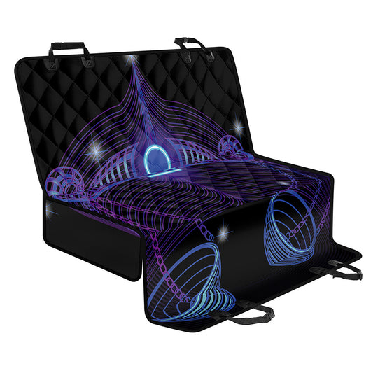 Dark Libra Zodiac Sign Print Pet Car Back Seat Cover