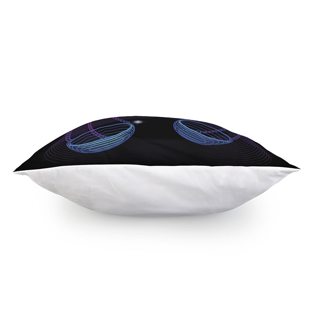 Dark Libra Zodiac Sign Print Pillow Cover