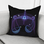 Dark Libra Zodiac Sign Print Pillow Cover