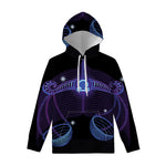 Dark Libra Zodiac Sign Print Pullover Hoodie