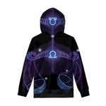 Dark Libra Zodiac Sign Print Pullover Hoodie