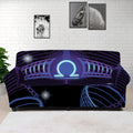 Dark Libra Zodiac Sign Print Sofa Cover