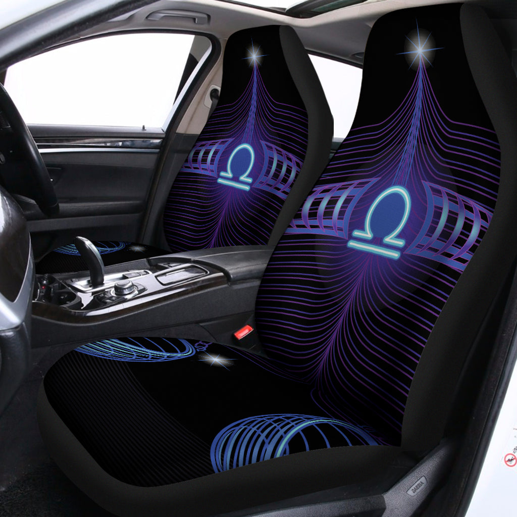 Dark Libra Zodiac Sign Print Universal Fit Car Seat Covers