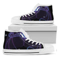 Dark Libra Zodiac Sign Print White High Top Sneakers