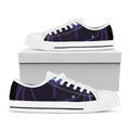Dark Libra Zodiac Sign Print White Low Top Sneakers