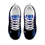 Dark Libra Zodiac Sign Print White Sneakers