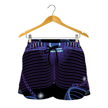Dark Libra Zodiac Sign Print Women's Shorts