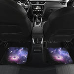 Dark Light Purple Galaxy Space Print Front and Back Car Floor Mats GearFrost