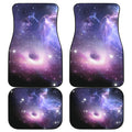 Dark Light Purple Galaxy Space Print Front and Back Car Floor Mats
