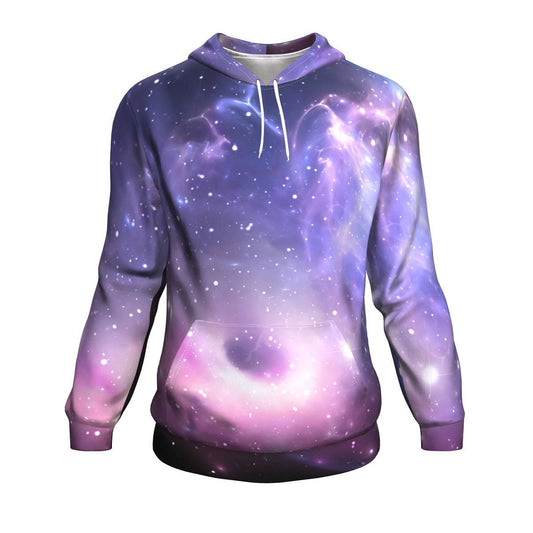 Dark Light Purple Galaxy Space Print Unisex Pullover Hoodie GearFrost