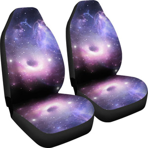 Dark Light Purple Galaxy Space Print Universal Fit Car Seat Covers GearFrost