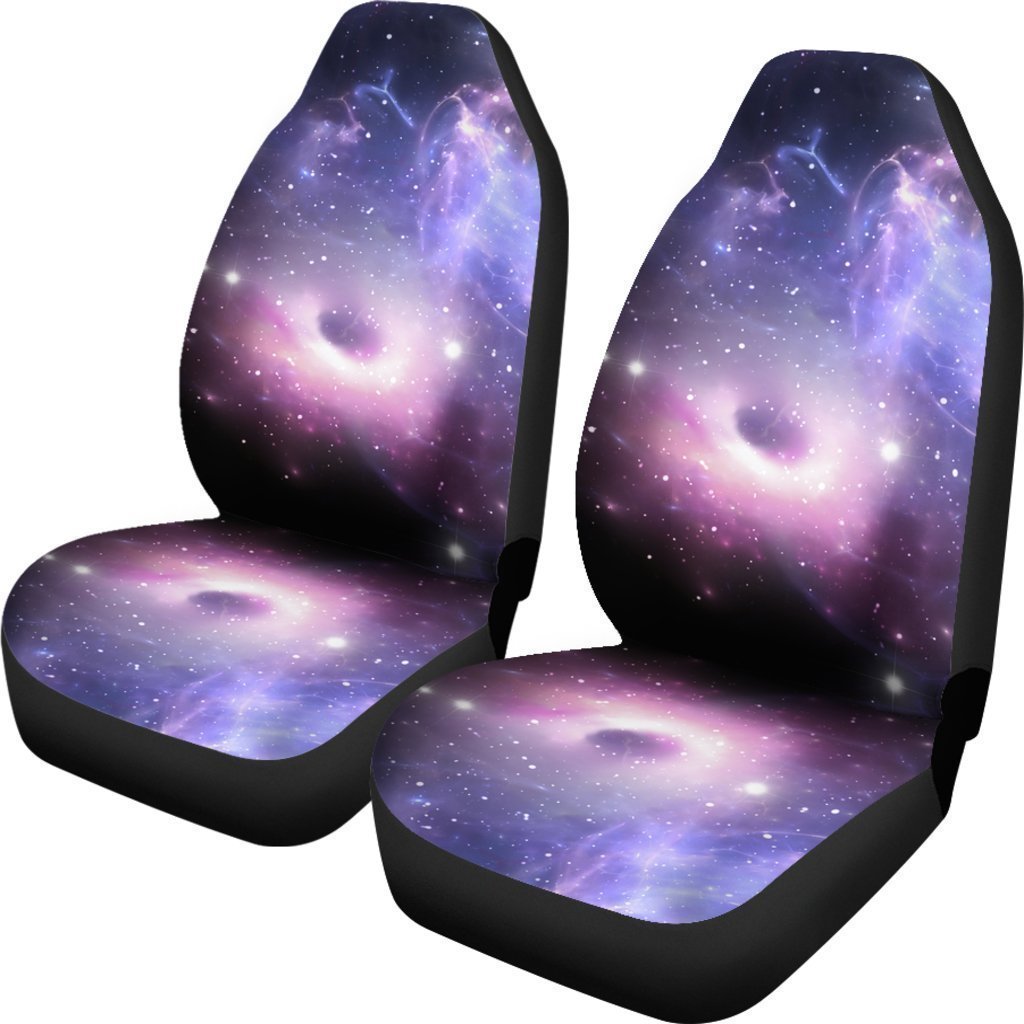 Dark Light Purple Galaxy Space Print Universal Fit Car Seat Covers GearFrost