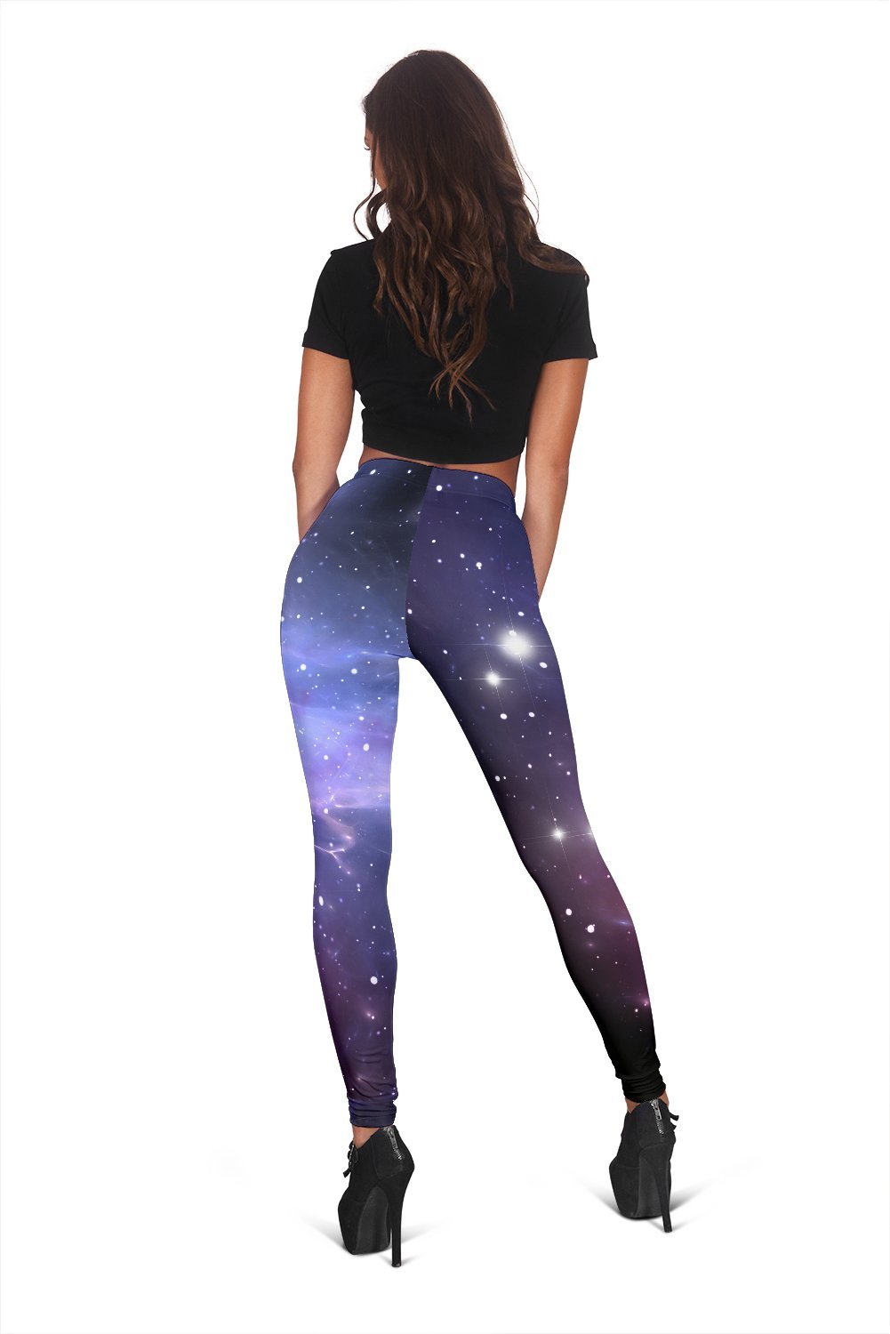 Dark Light Purple Galaxy Space Print Women's Leggings GearFrost