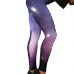 Dark Light Purple Galaxy Space Print Women's Leggings GearFrost