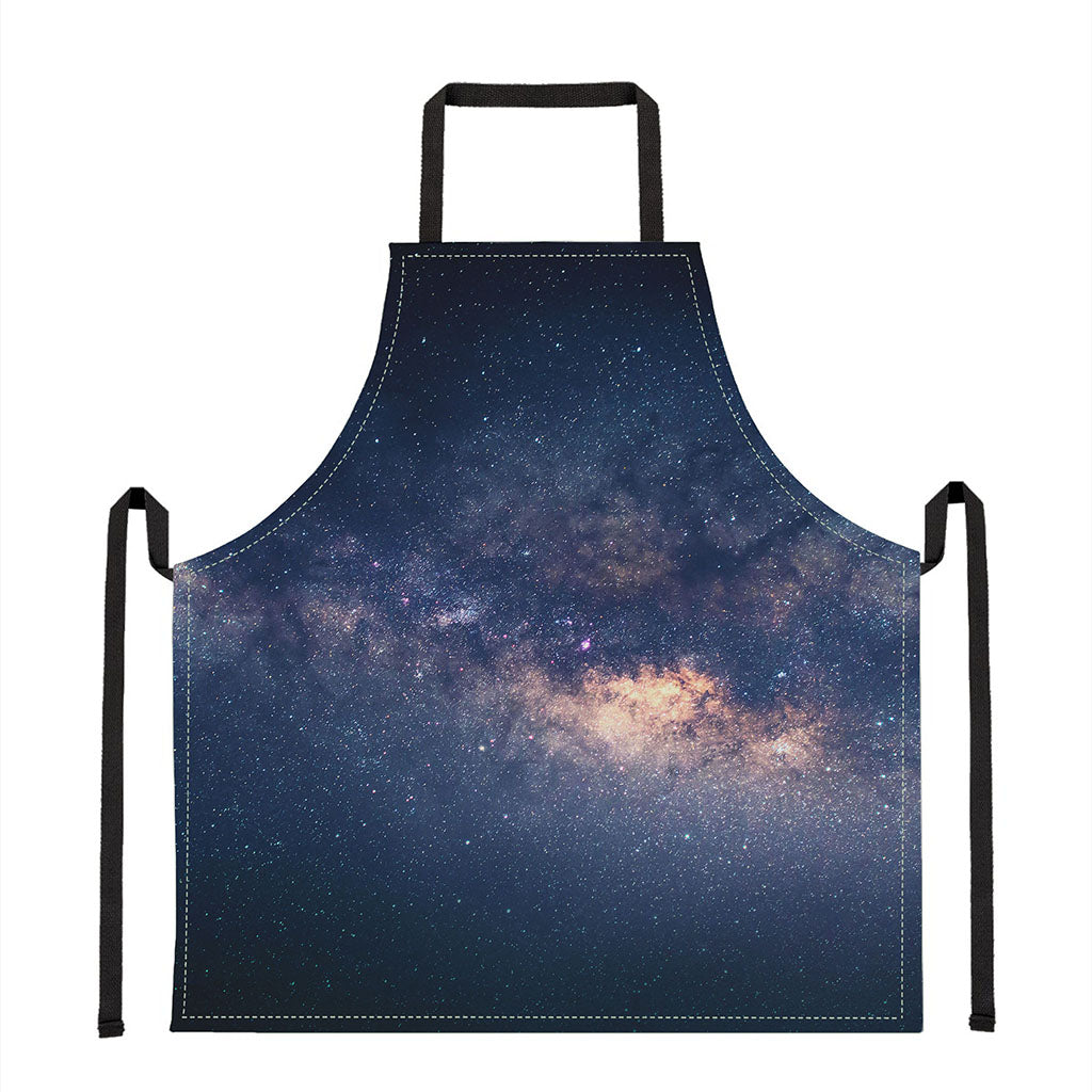 Dark Milky Way Galaxy Space Print Apron