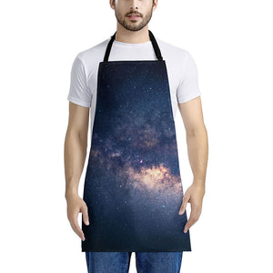 Dark Milky Way Galaxy Space Print Apron