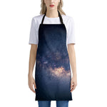 Dark Milky Way Galaxy Space Print Apron